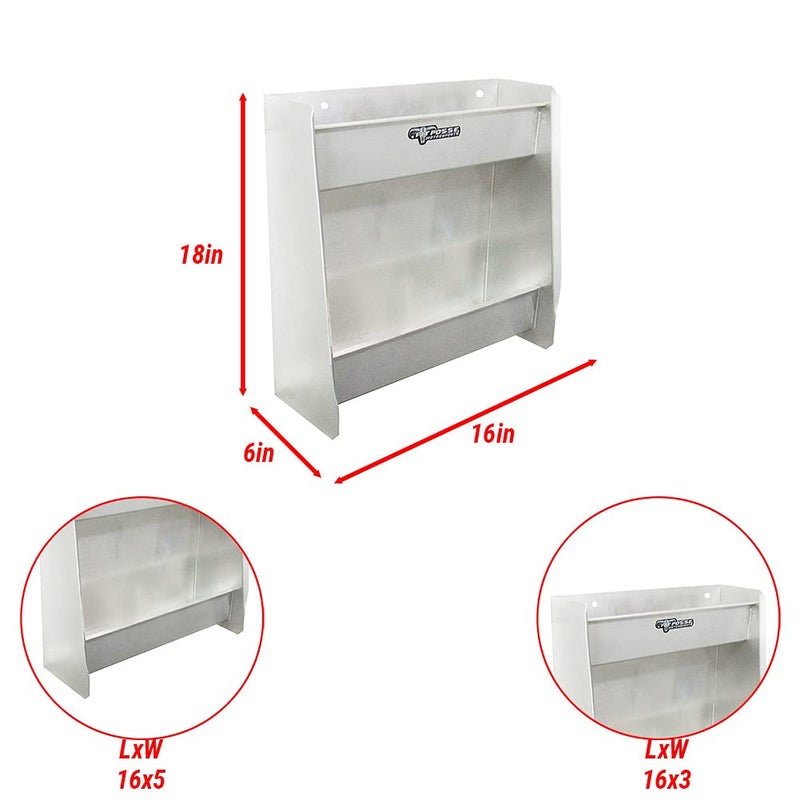 Pit Posse 604 Junior Variety Shelf Storage Cabinet Organizer Enclosed Cargo Race Trailer Shop Garage - Made in USA - Aluminum Cabinet Stores 6 Oil Quarts and 6 Aerosol Cans - 5 Year Warranty - Image 5